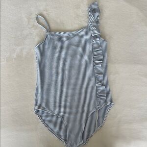 Girls Zara one piece Striped Swimsuit Size 11-12
